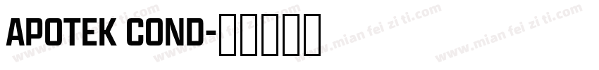APOTEK COND字体转换